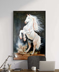 Majestic Spirit – Original Oil Painting on Canvas | White Horse Wall Art
