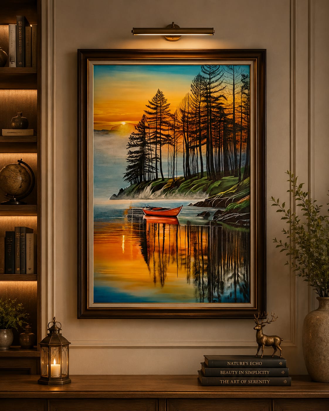 Golden Serenity – Original Oil Painting on Canvas