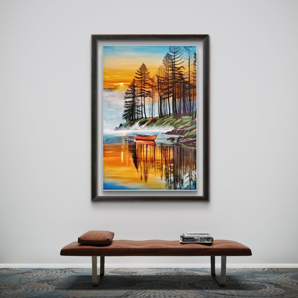 Golden Serenity – Original Oil Painting on Canvas