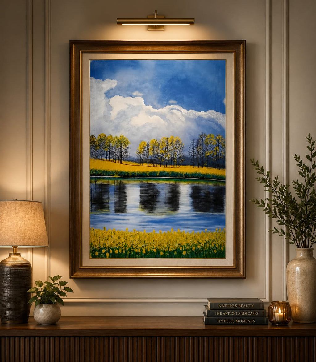 Golden Reflections by the Lake