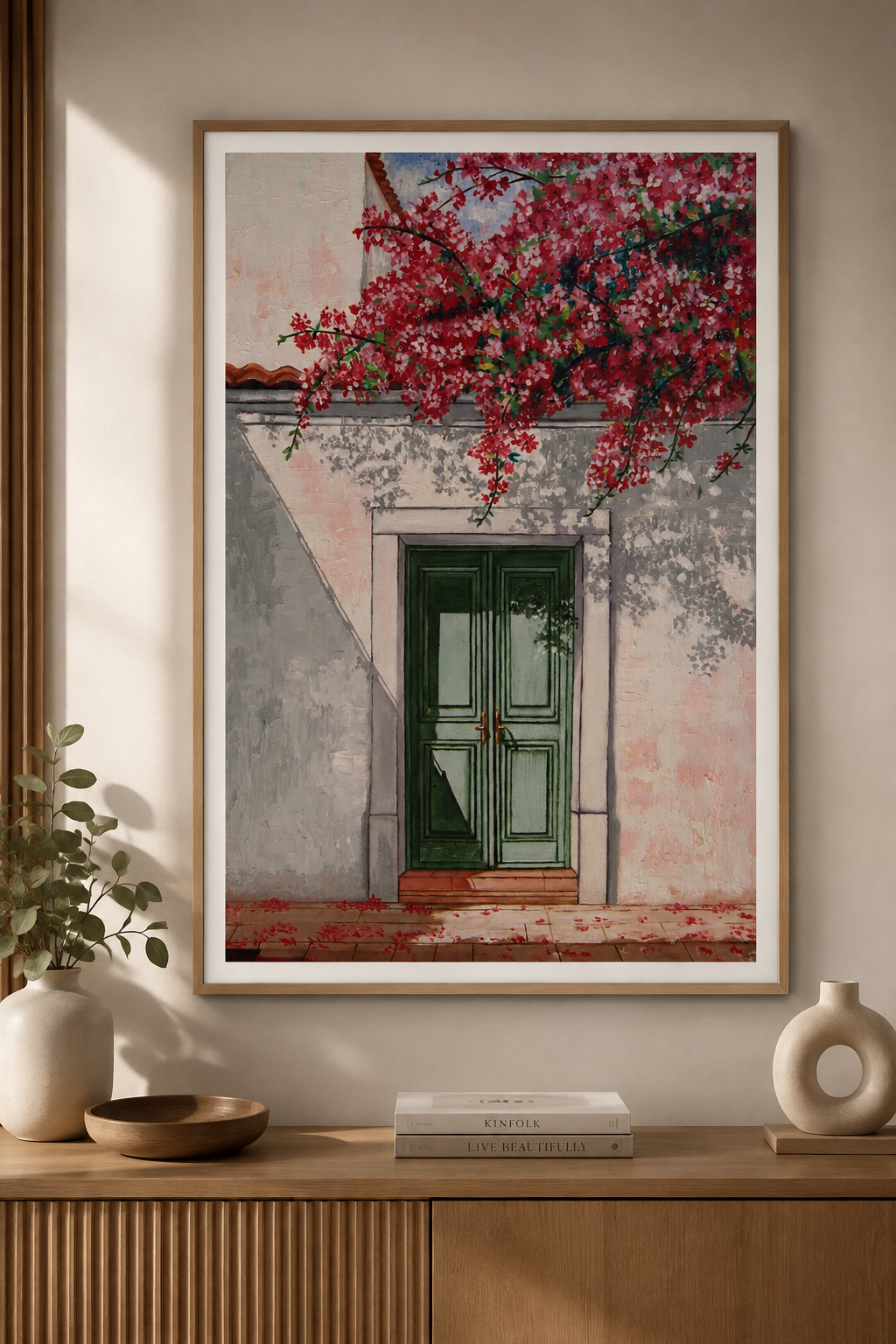 "Blossoms at the Green Door"